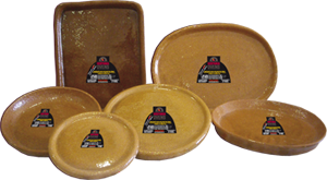 Platos llanos de barro ovalados y redondos Hispania Ovens
